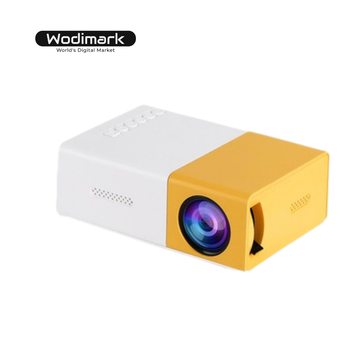 Wodimark YG300 Mini Pro Taşınabilir LED Projeksiyon Cihazı – Android 1080P, Dahili Batarya, HDMI / USB / SD Kart Girişli Ev Sineması Sistemi