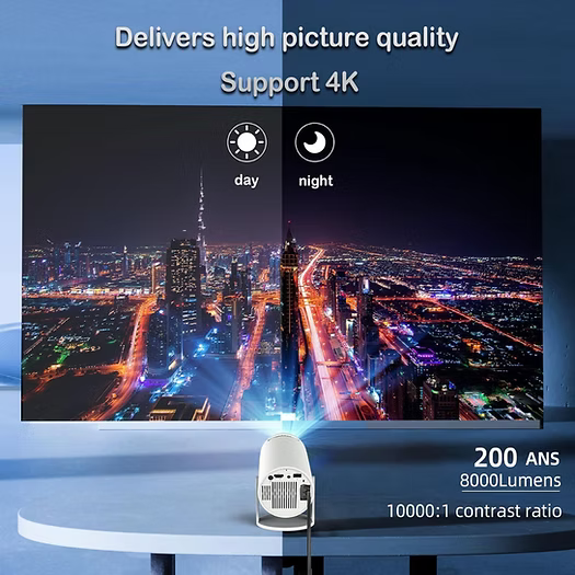 M300 Max Full HD 4K Taşınabilir Android Box Oyun Konsolu Projektör 2 Kol