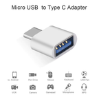Wodimark USB-A to Type-C OTG Metal Adaptör | USB 3.0 Hızlı Veri ve Şarj Dönüştürücü (Gümüş)