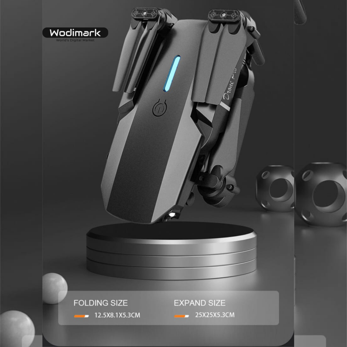 Çift Kamera Uzaktan Kumandalı Taşıma Çantalı Çocuklar İçin Uygun, Katlanabilir, Başlangıç Kameralı Eğlence Hobi Çift Batarylı