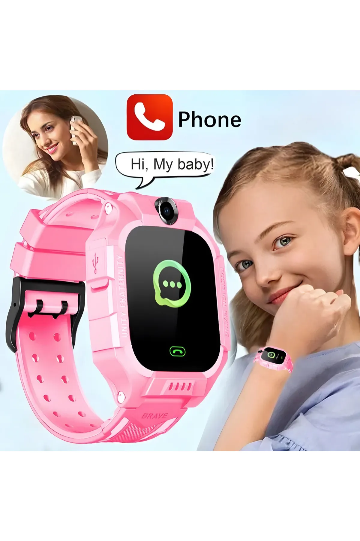 Wodimark Sim Kartlı LBS Konumlu Kameralı Akıllı Çocuk Takip Saati – SOS Acil Arama, Gizli Dinleme, IMEI Kayıt