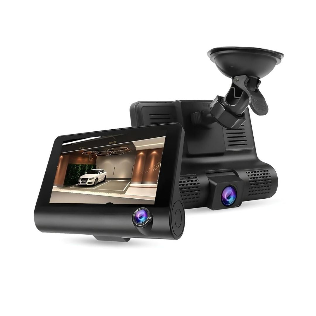 Wodimark 3 Kameralı Araç İçi Kamera Sistemi – Ön/İç/Arka Kayıt, 4" LCD Ekran, 10