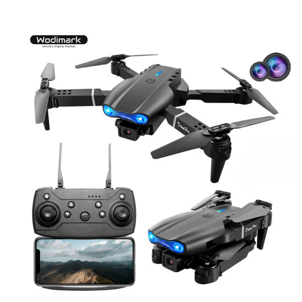 Çift Kamera Uzaktan Kumandalı Taşıma Çantalı Çocuklar İçin Uygun, Katlanabilir, Başlangıç Kameralı Eğlence Hobi Çift Batarylı