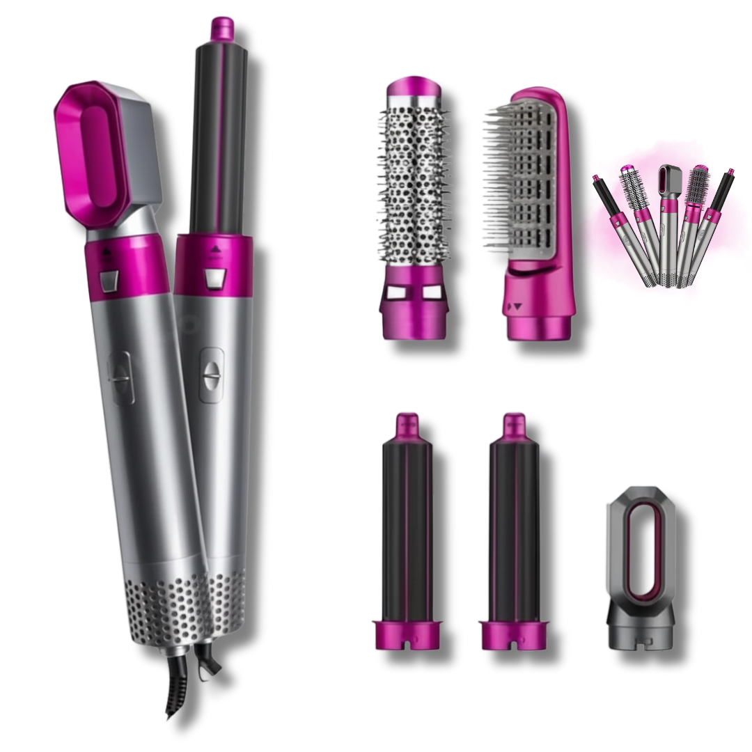 Wodimark 5 in 1 Hot Air Styler Saç Şekillendirici – Profesyonel Saç Kurutma & Şekillendirme Seti | Negatif İyon Teknolojisi | 3 Isı Ayarı | Bukle, Düzleştirme & Hacim