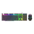RGB Oyuncu Klavye Mouse Seti | Metal Gövdeli, Tam Boyutlu Q Klavye, 1600 DPI Gaming Mouse | USB Kablolu