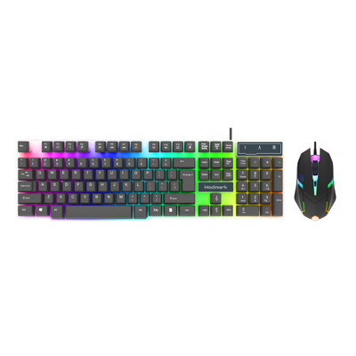 RGB Oyuncu Klavye Mouse Seti | Metal Gövdeli, Tam Boyutlu Q Klavye, 1600 DPI Gaming Mouse | USB Kablolu