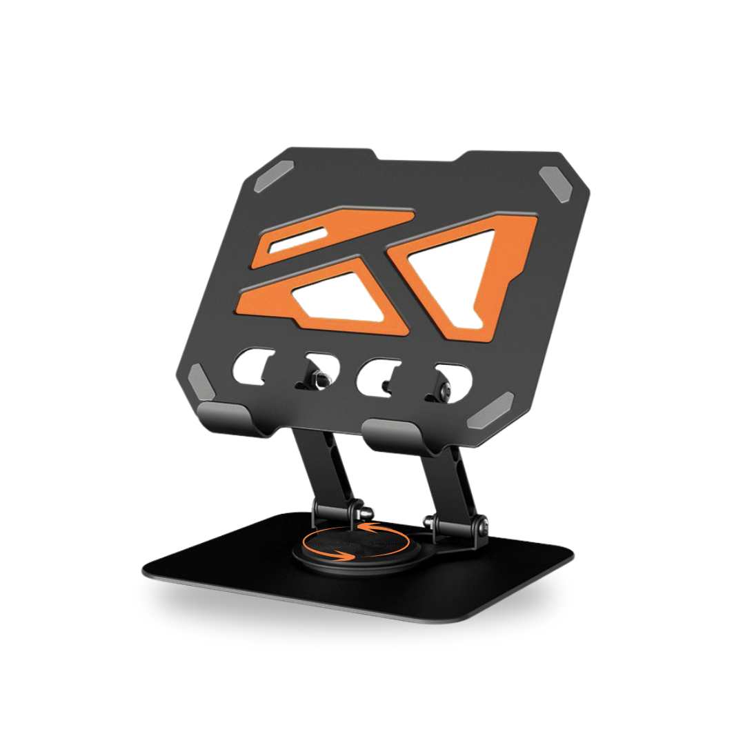 360° Dönebilen Alüminyum Tablet Standı | Yükseklik ve Eğim Ayarlı Metal Tablet Tutucu | 7–12 İnç | iPad Tablet Tutucu