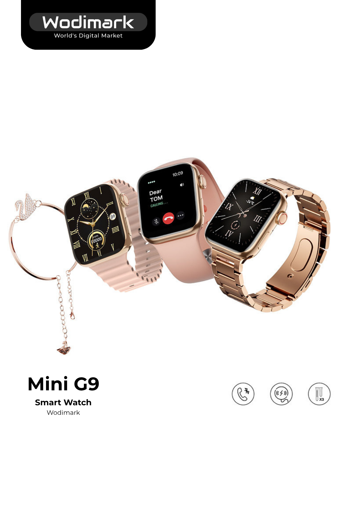 Watch G9 Mini Akıllı Saat - Bileklik Hediye