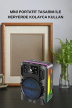 Wodimark Portable Bluetooth Speaker – RGB Light, Extra Bass, Radio, USB+S