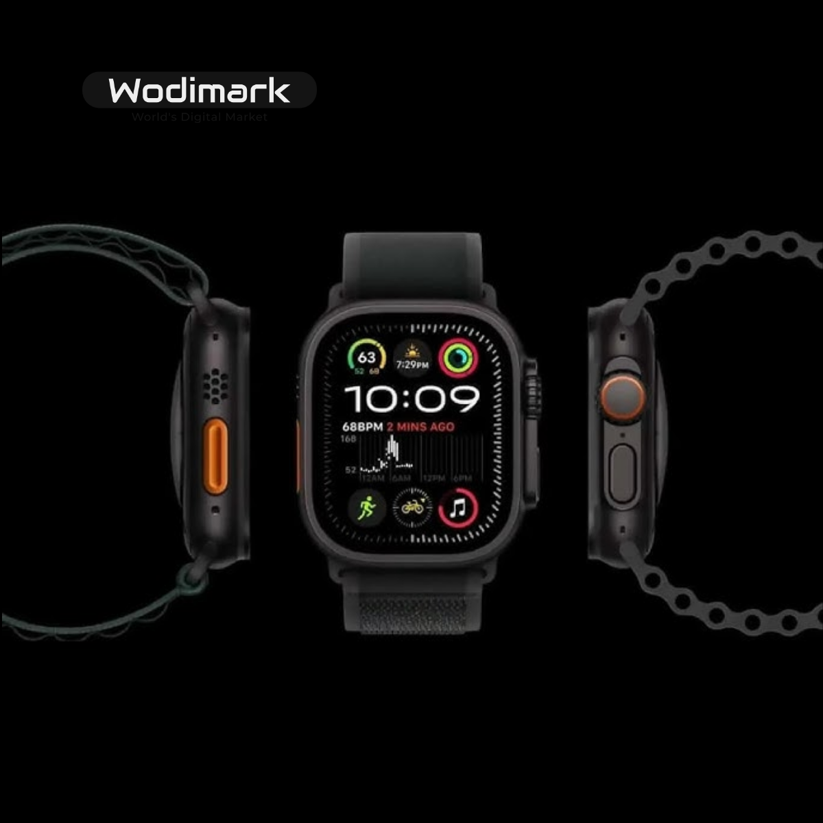 Wodimark HK9 Ultra 2 Max Akıllı Saat – 2.1” AMOLED Ekran, ChatGPT 2.0, 2GB Hafıza, IP68 Su Geçirmez, Şık Siyah Kasa