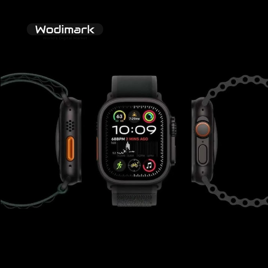 Wodimark HK9 Ultra 2 Max Akıllı Saat – 2.1” AMOLED Ekran, ChatGPT 2.0, 2GB Hafıza, IP68 Su Geçirmez, Şık Siyah Kasa