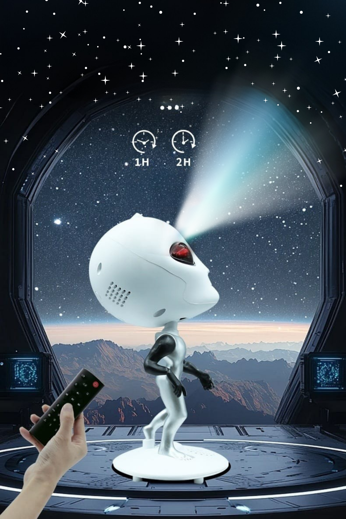 Uzaylı Yıldız Projektör Gece Lambası | Tavan Bulutsu Galaxy Projeksiyon, Lazer