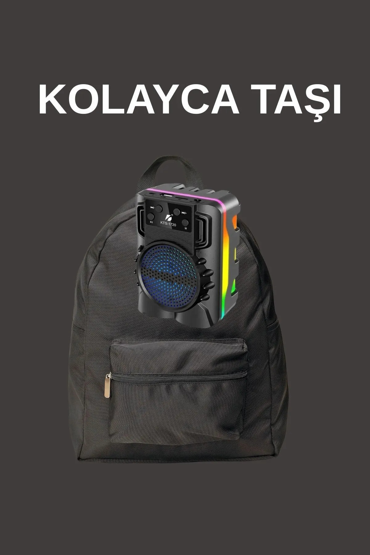 Wodimark Taşınabilir Bluetooth Hoparlör – RGB Işıklı, Extra Bass, Radyolu, USB+S