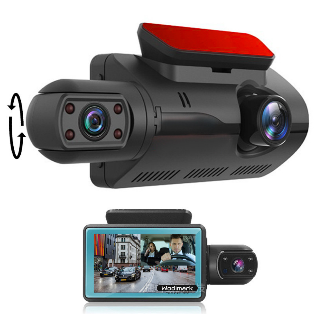 Wodimark A68 Full HD 1080P Araç Kamerası – Çift Lensli, Gece Görüşlü, G-Sensörlü