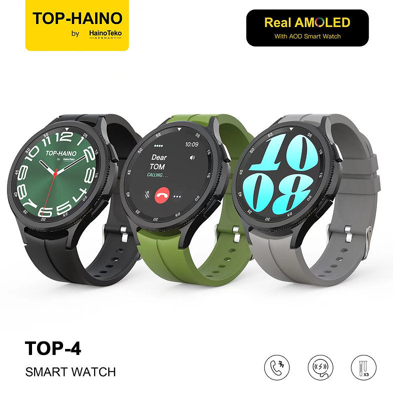 Wodimark HainoTeko TOP-4 Akıllı Saat Kordon / Kalem / Not Defteri Hediyeli Watch Amoled Ekran