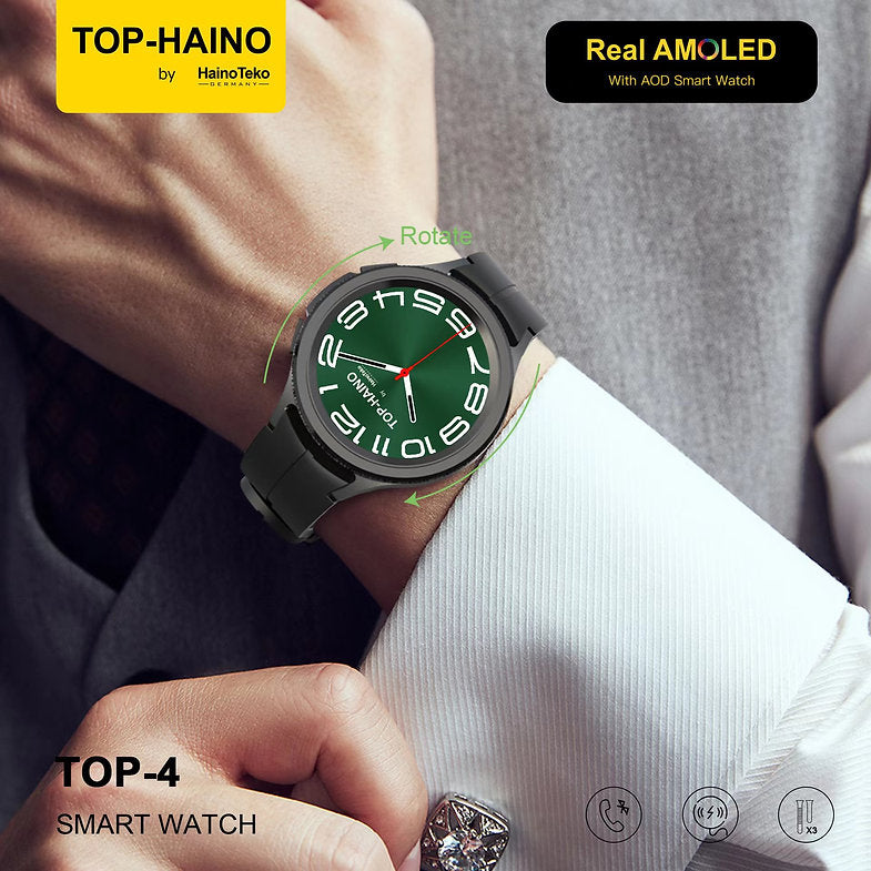 Wodimark HainoTeko TOP-4 Akıllı Saat Kordon / Kalem / Not Defteri Hediyeli Watch Amoled Ekran