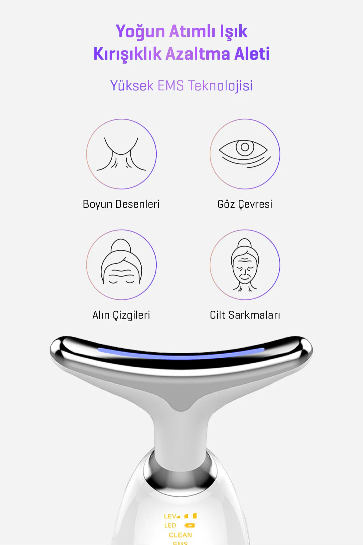 Wodimark World's Digital Market Boyun ve Yüz – 7 Programlı EMS Güzellik Cihazı (
