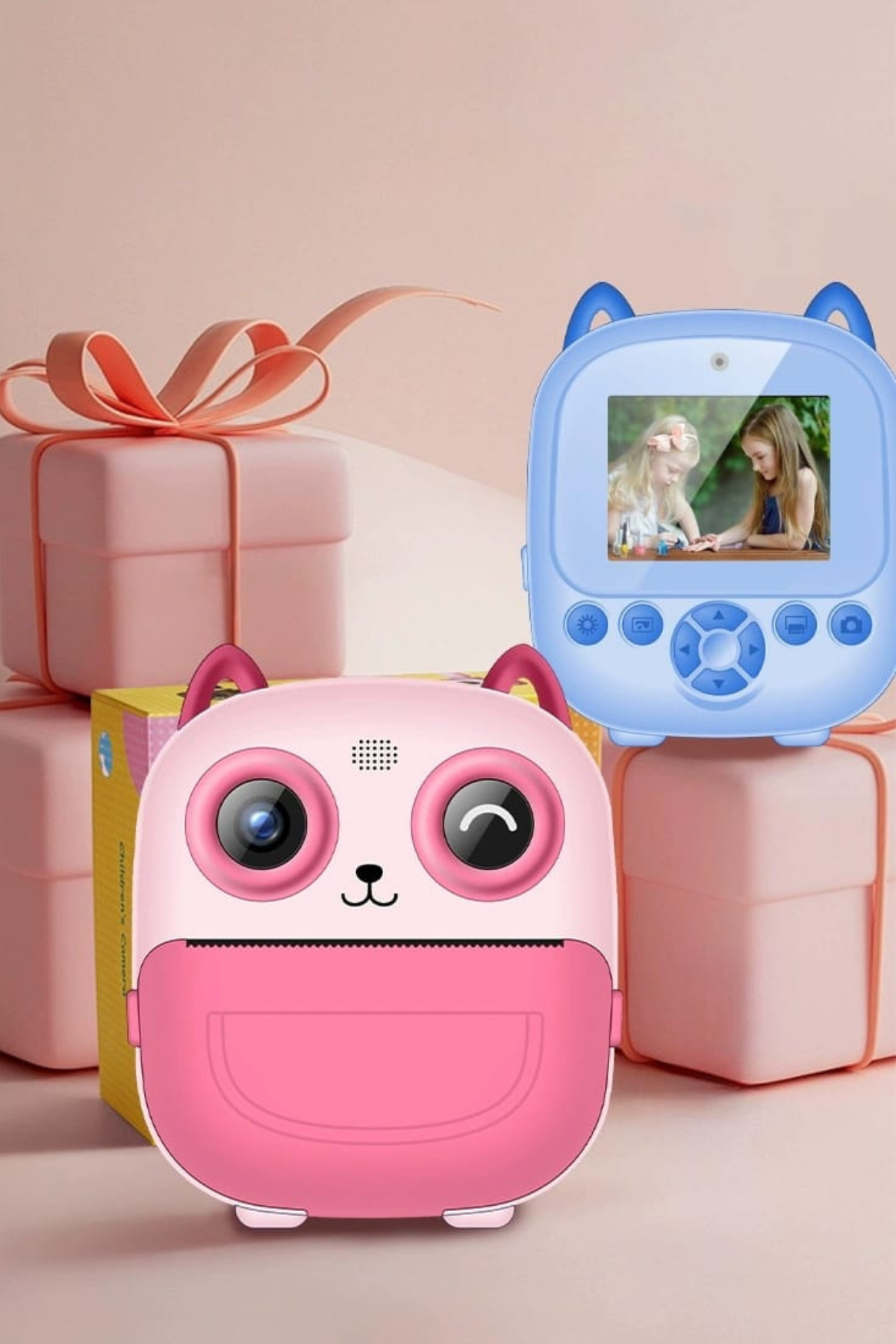 Wodimark Print Camera Çocuk Fotoğraf Makinesi Dijital HD Video Kamera Anlık