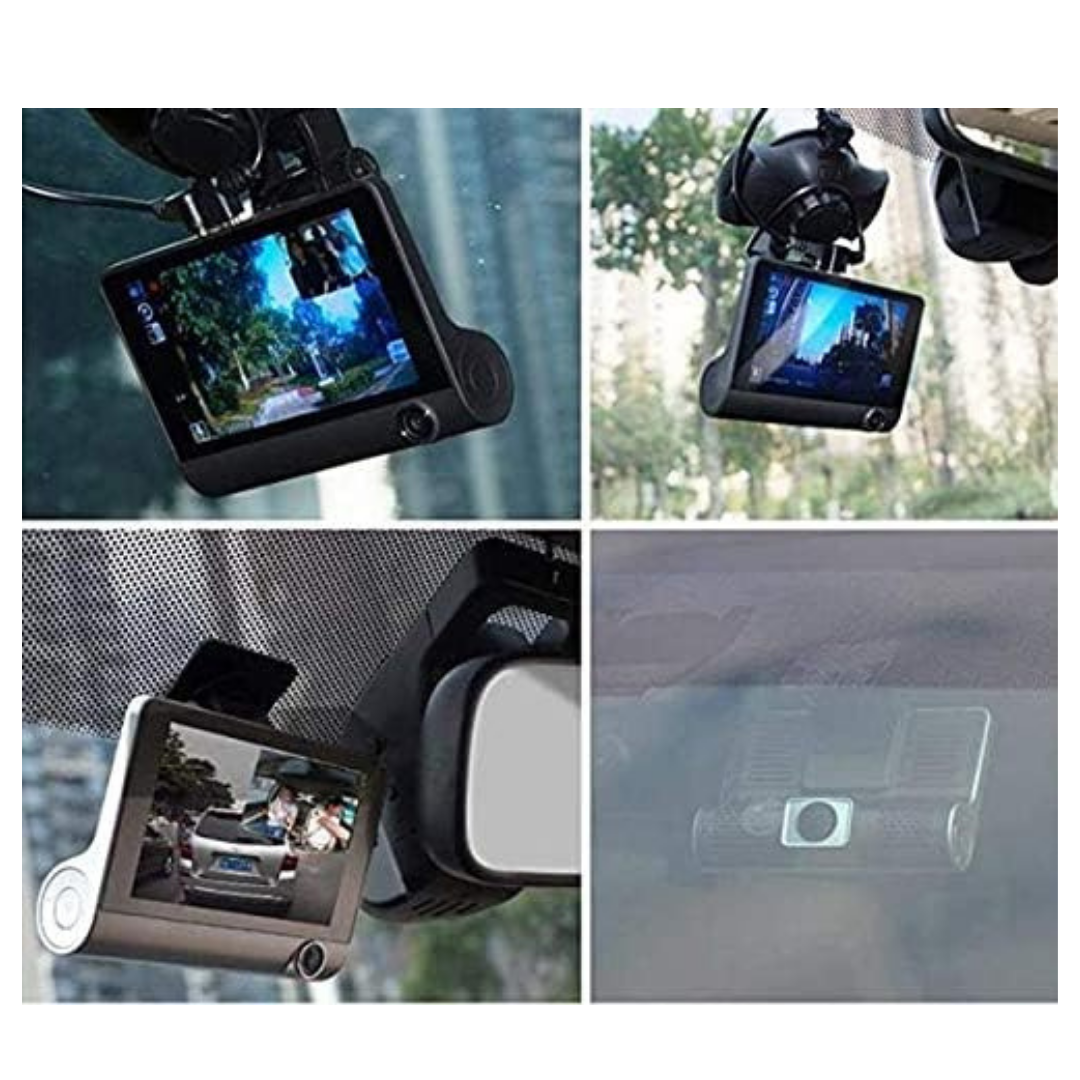 Wodimark 3 Kameralı Araç İçi Kamera Sistemi – Ön/İç/Arka Kayıt, 4" LCD Ekran, 10