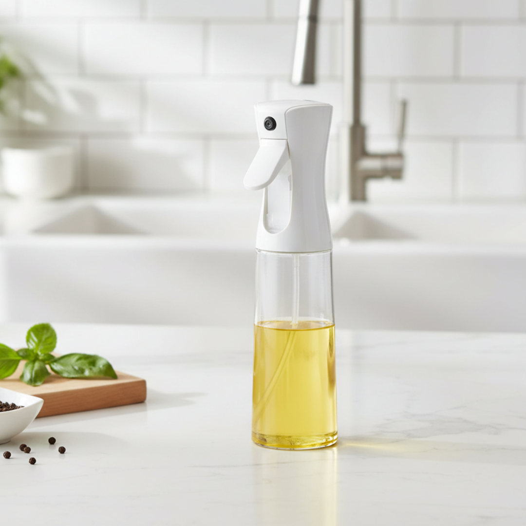 1 ADET Cam Sprey Yağdanlık sirkelik - Airfryer, Izgara, Fritöz, Salata, Yemek Püskürtmeli Yağdanlık