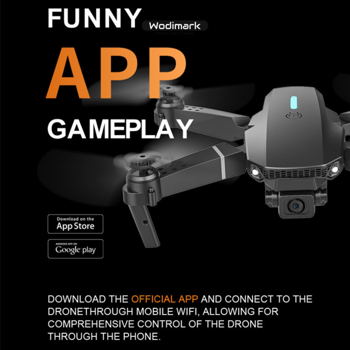 Çift Kamera Uzaktan Kumandalı Taşıma Çantalı Çocuklar İçin Uygun, Katlanabilir, Başlangıç Kameralı Eğlence Hobi Çift Batarylı