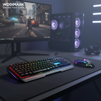 RGB Oyuncu Klavye Mouse Seti | Metal Gövdeli, Tam Boyutlu Q Klavye, Optik Mouse | USB Kablolu Gaming Set