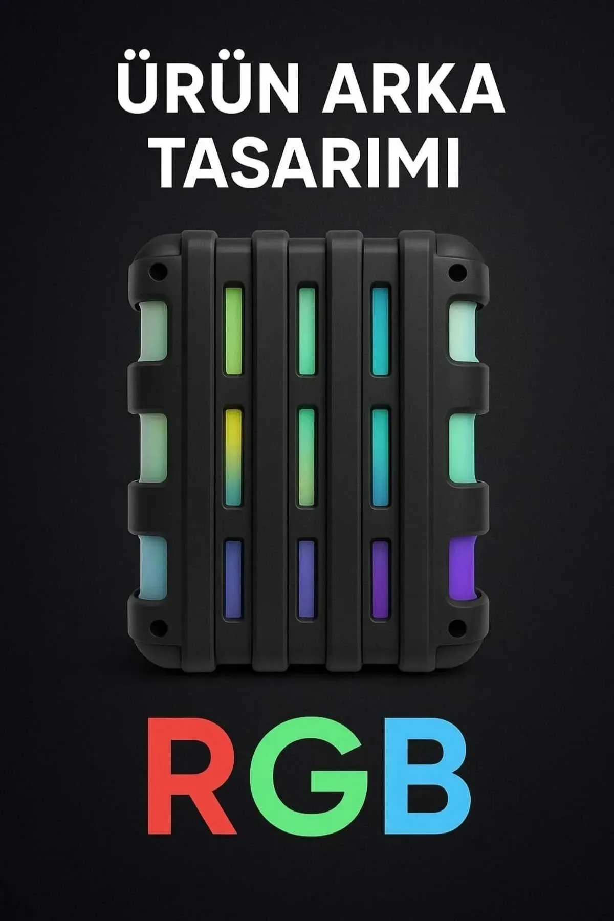 Wodimark Taşınabilir Bluetooth Hoparlör – RGB Işıklı, Extra Bass, Radyolu, USB+S