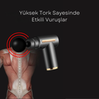 Wodimark El Tipi Taşınabilir Kas Masaj Aleti 4 Masaj Başlığı ve 6 Hız Ayarı ile Ağrı Giderici, Şarjlı Mini Masaj Aleti