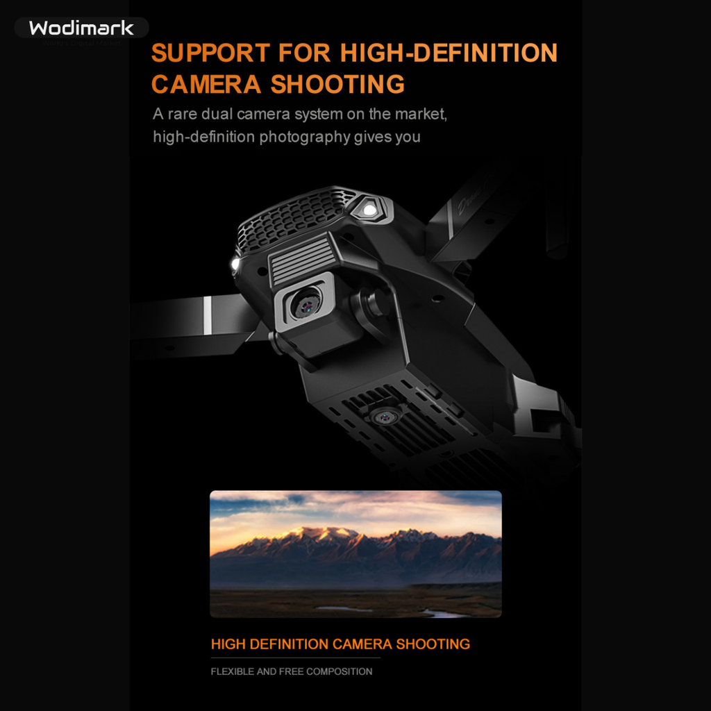 Çift Kamera Uzaktan Kumandalı Taşıma Çantalı Çocuklar İçin Uygun, Katlanabilir, Başlangıç Kameralı Eğlence Hobi Çift Batarylı