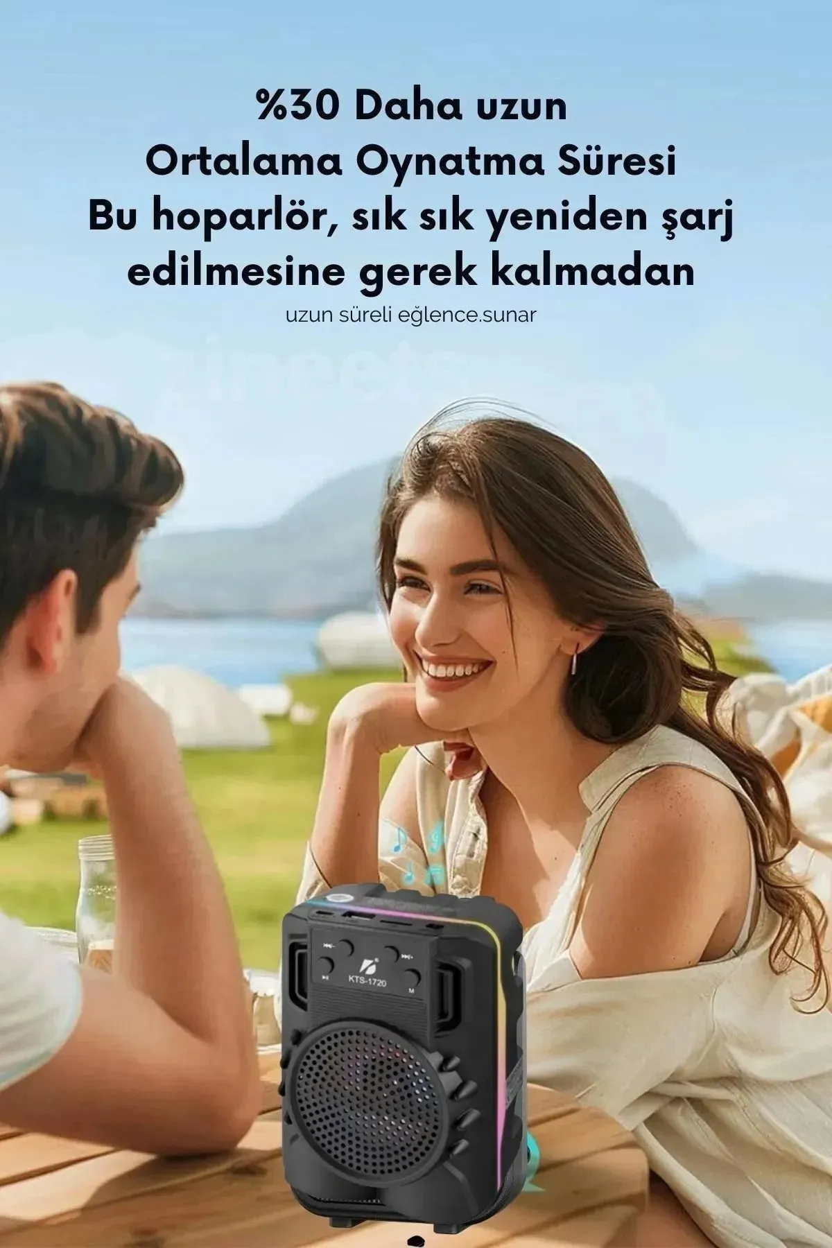 Wodimark Taşınabilir Bluetooth Hoparlör – RGB Işıklı, Extra Bass, Radyolu, USB+S