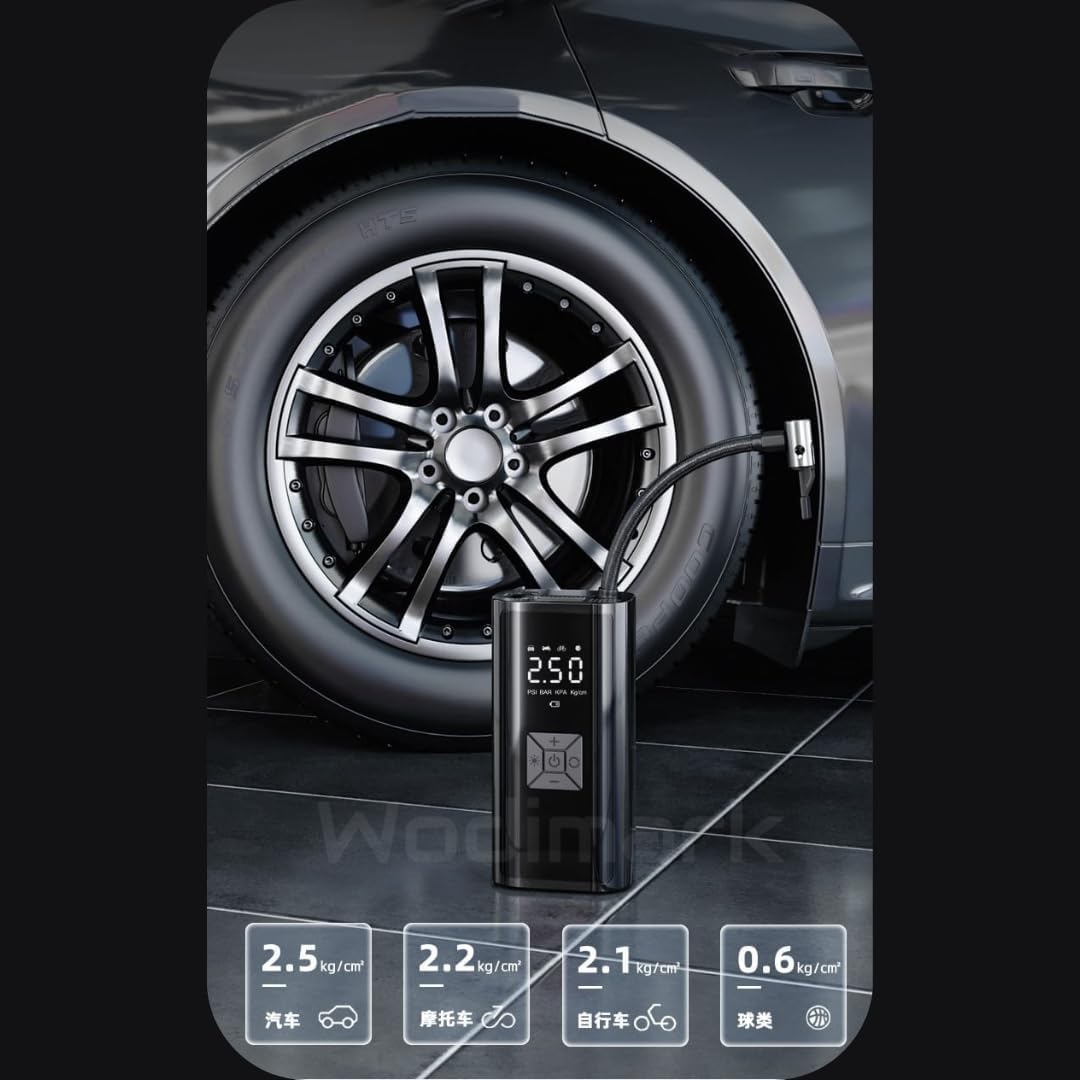 Wodimark EG-216 Air Araç Lastik Şişirme Pompası – Otomatik Durdurma, LED Ekran