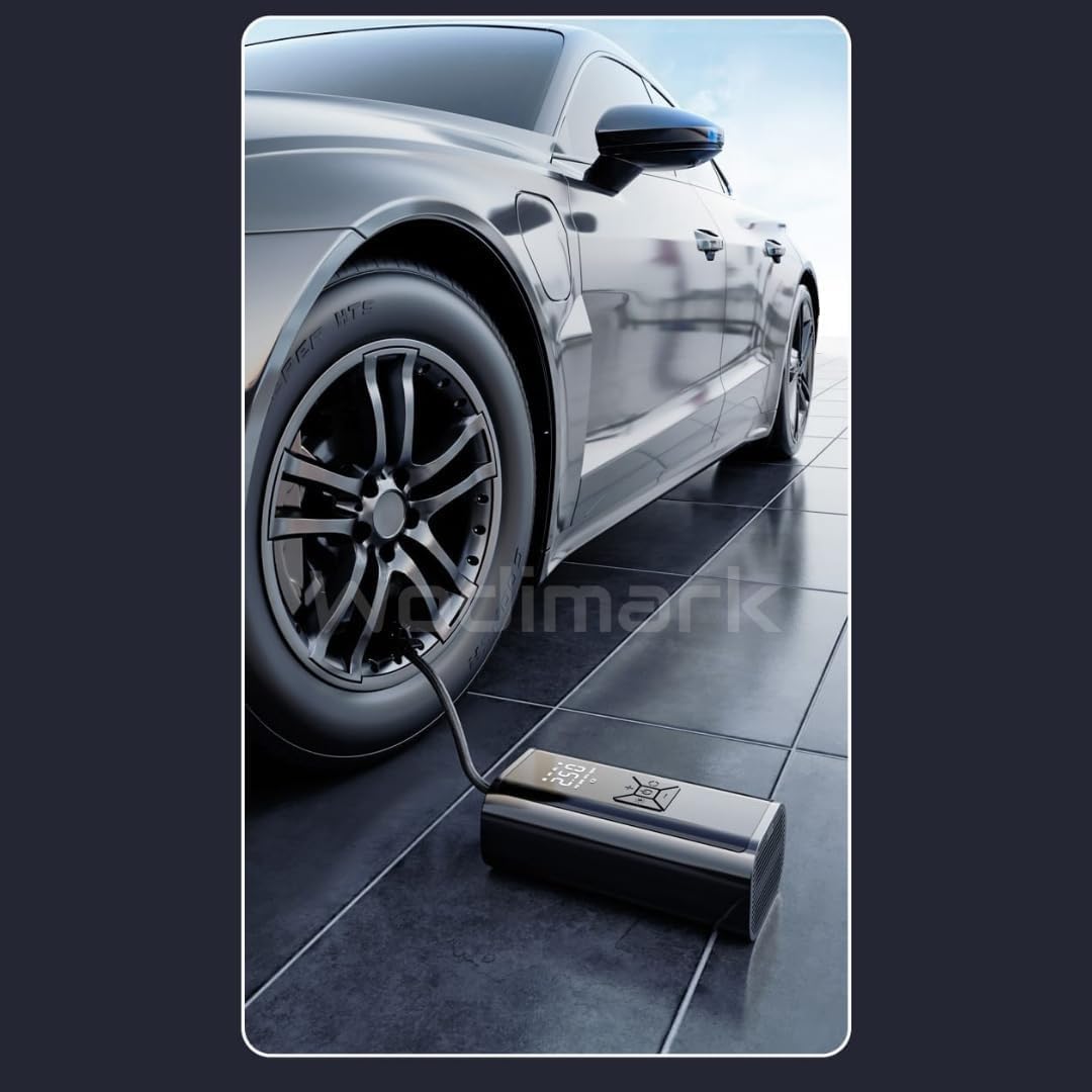 Wodimark EG-216 Air Araç Lastik Şişirme Pompası – Otomatik Durdurma, LED Ekran