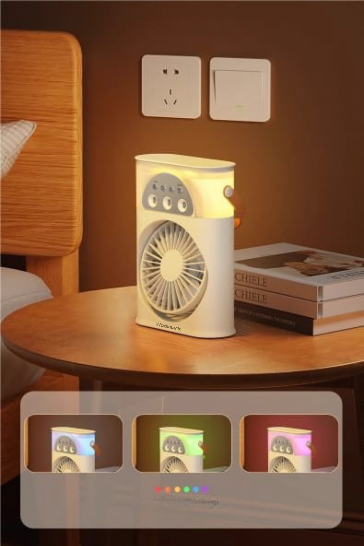 Wodimark Smart Taşınabilir Işıklı Spreyli Vantilatör Buzlu Buharlı Vantilatör Mi