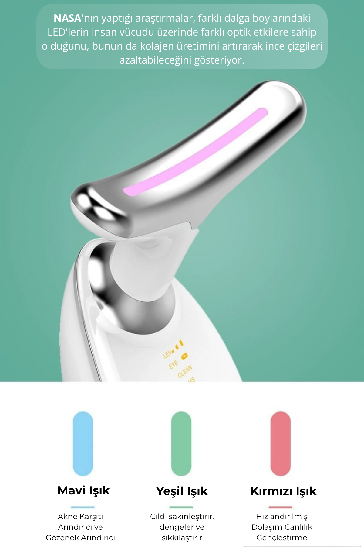 Wodimark World's Digital Market Boyun ve Yüz – 7 Programlı EMS Güzellik Cihazı (