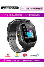 Wodimark Sim Kartlı LBS Konumlu Kameralı Akıllı Çocuk Takip Saati – SOS Acil Arama, Gizli Dinleme, IMEI Kayıt (SİYAH)