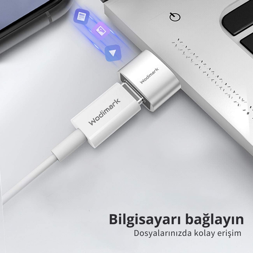 USB to Type-C 3.0 OTG Dönüştürücü – USB’den Type-C’ye Yüksek Hızlı Veri Aktarımı | Gri (1 Adet)