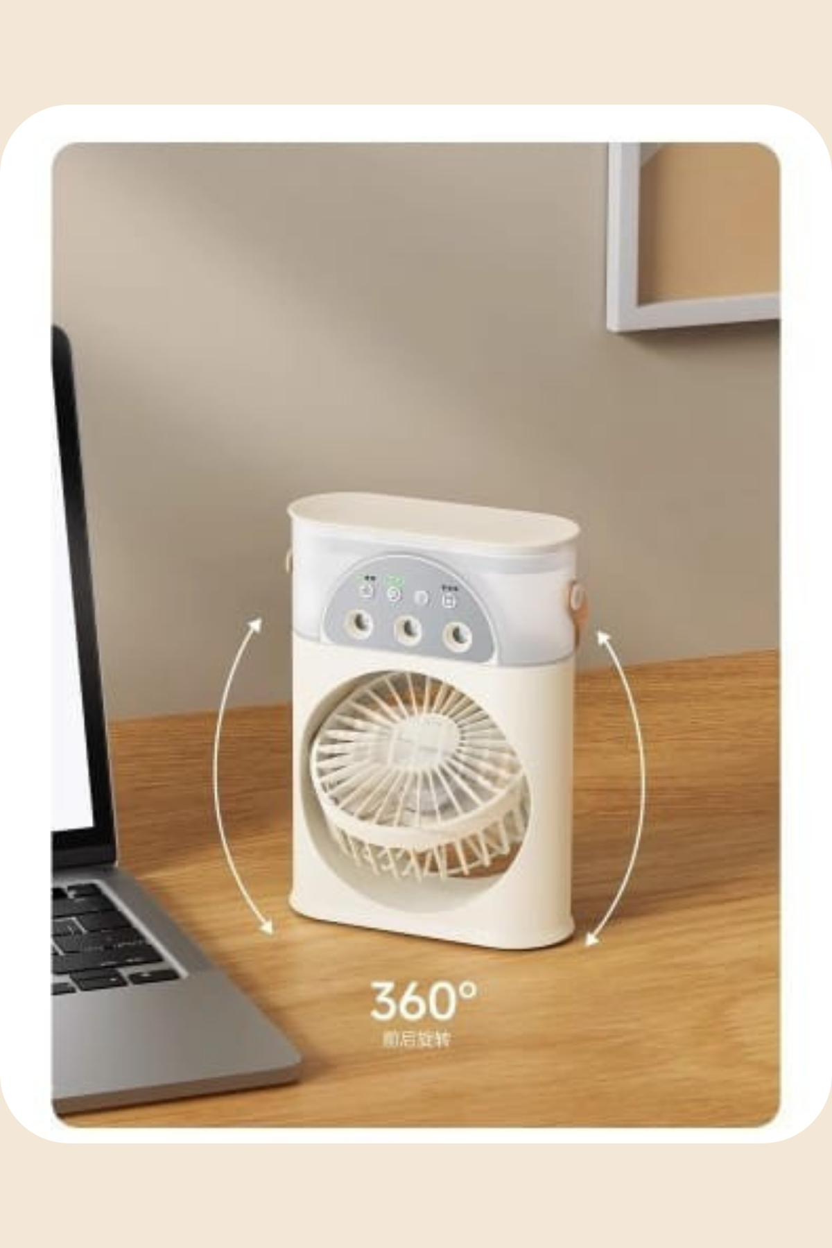 Wodimark Smart Taşınabilir Işıklı Spreyli Vantilatör Buzlu Buharlı Vantilatör Mi