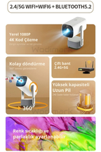 Wodimark Portable Projector 1080P Full HD, Smart Projector, Home Cinema