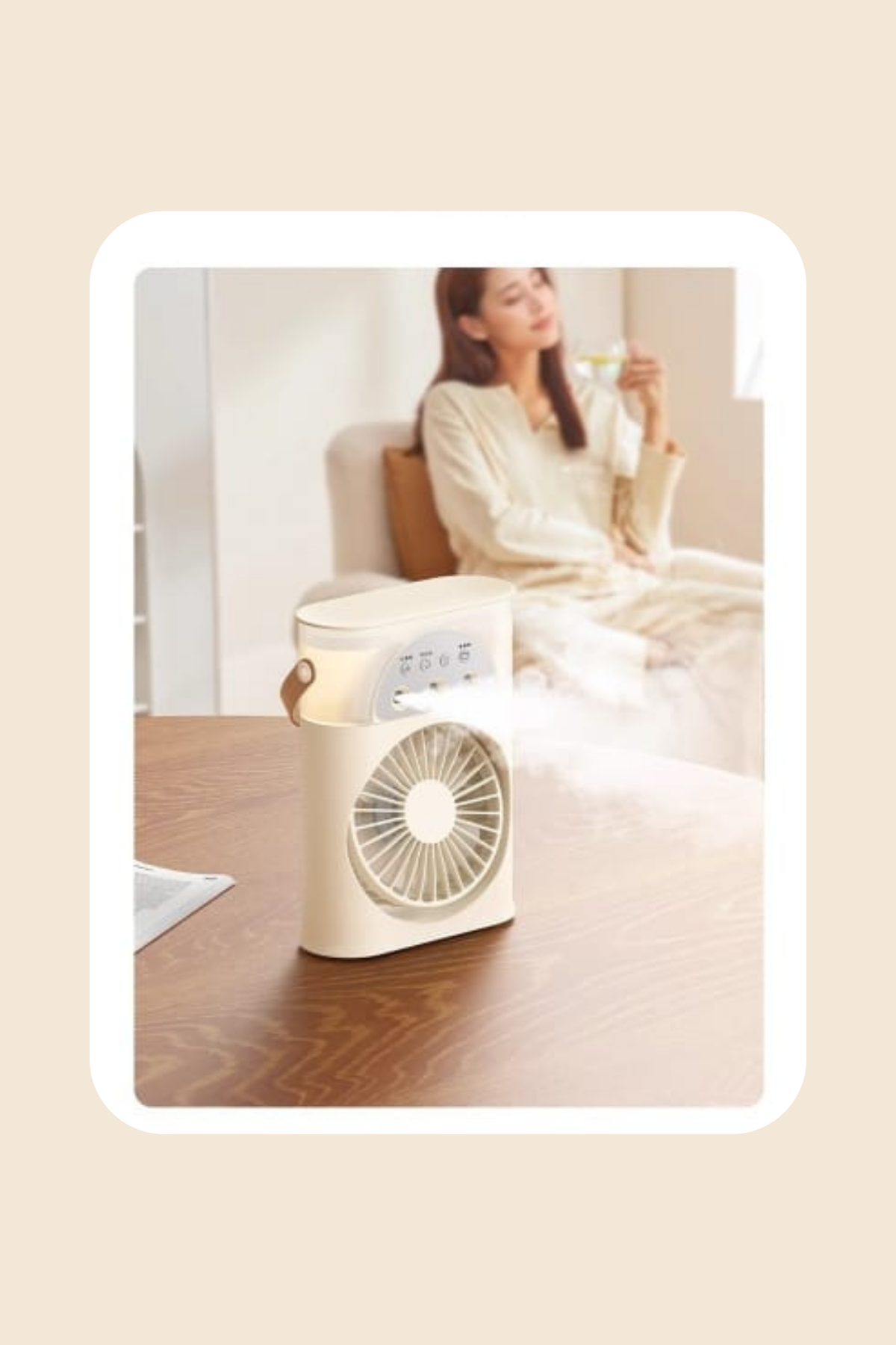 Wodimark Smart Taşınabilir Işıklı Spreyli Vantilatör Buzlu Buharlı Vantilatör Mi