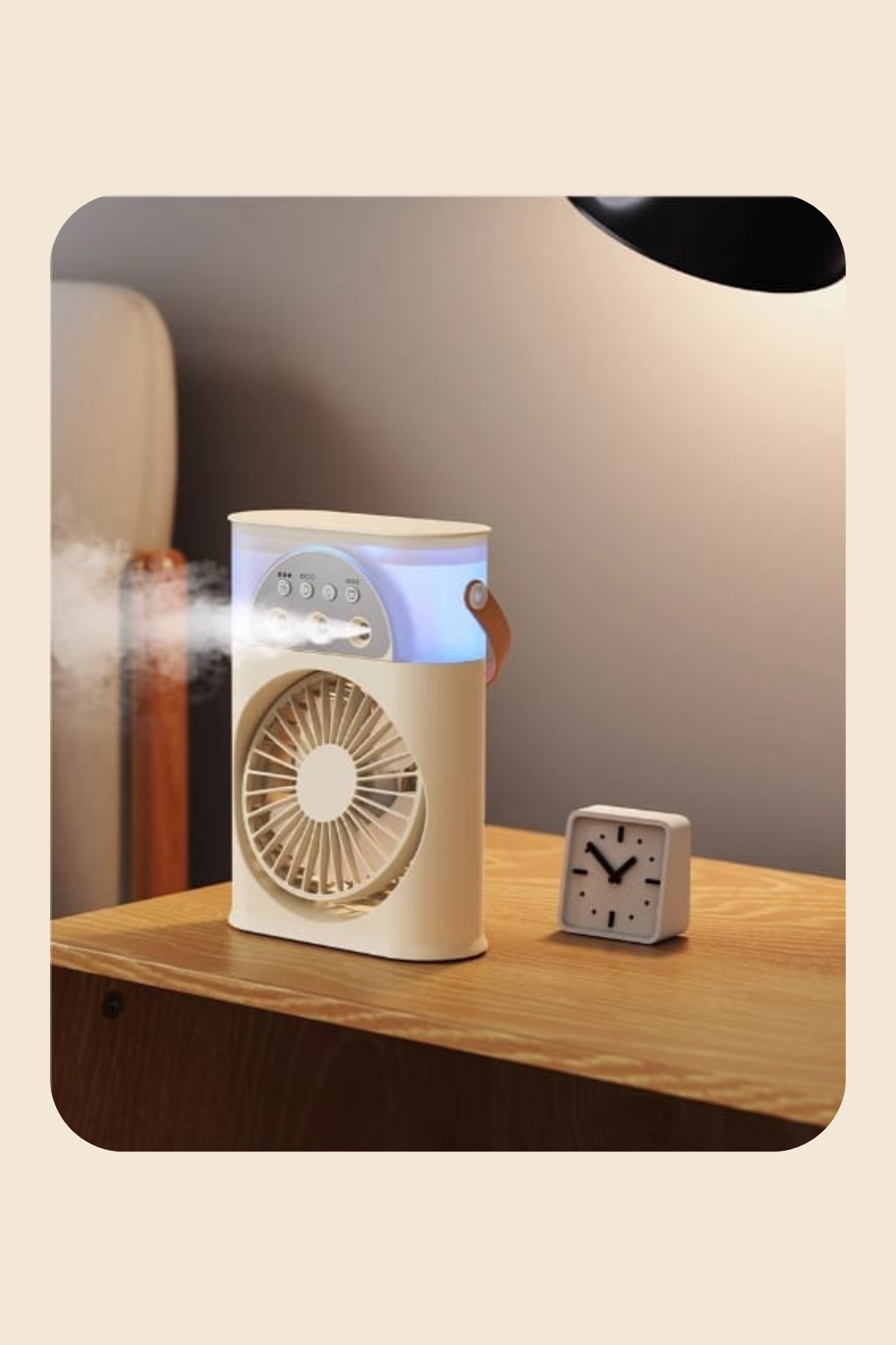 Wodimark Smart Taşınabilir Işıklı Spreyli Vantilatör Buzlu Buharlı Vantilatör Mi