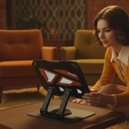 360° Dönebilen Alüminyum Tablet Standı | Yükseklik ve Eğim Ayarlı Metal Tablet Tutucu | 7–12 İnç | iPad Tablet Tutucu