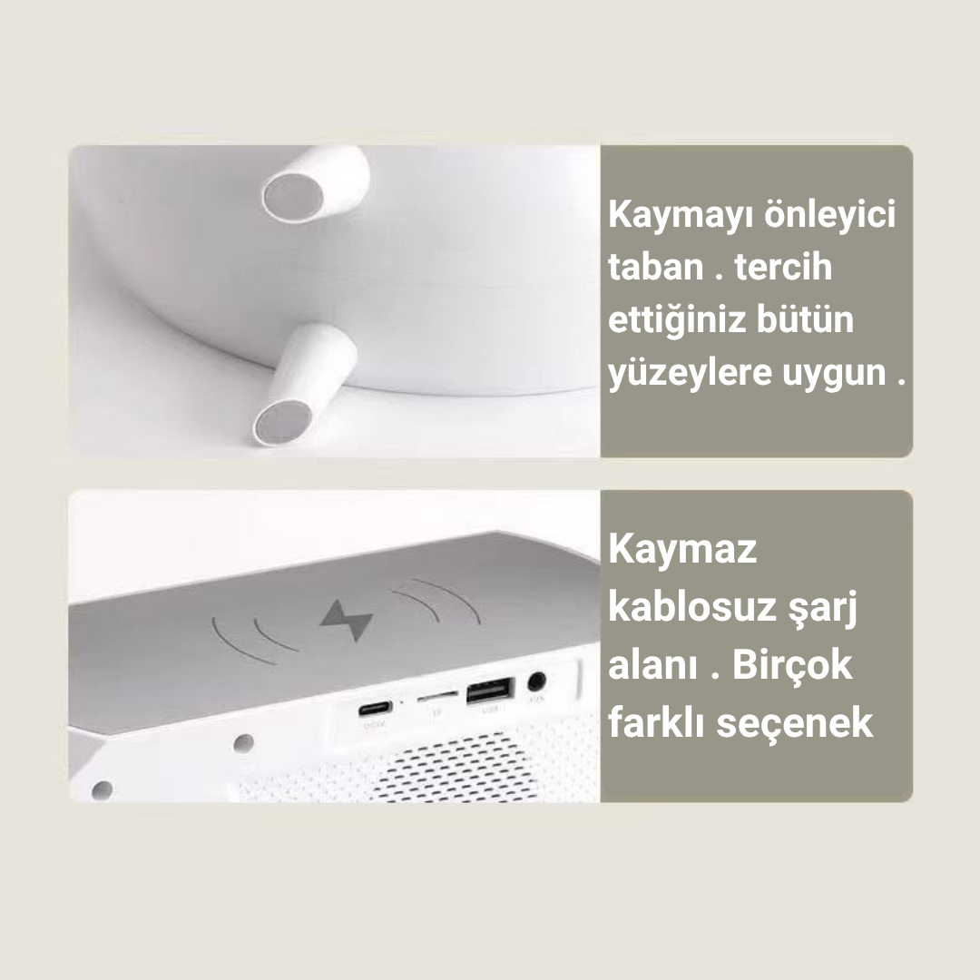 Wodimark RGB Bluetooth Speaker Dijital Göstergeli