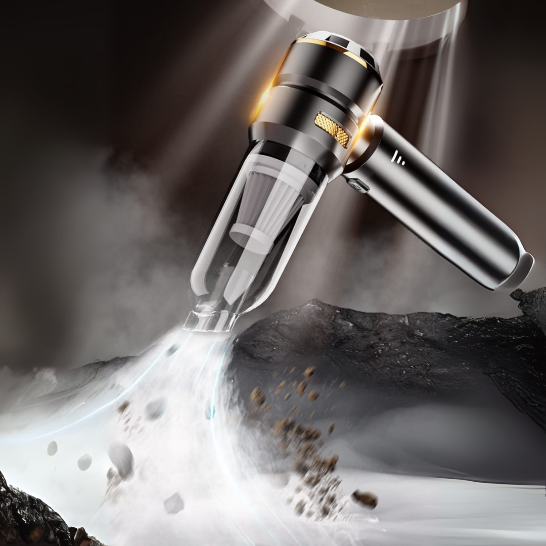 17000Pa Güçlü Kablosuz El Süpürgesi – 4’ü 1 Arada Mini Vakum, LED Ekranlı & Üfle