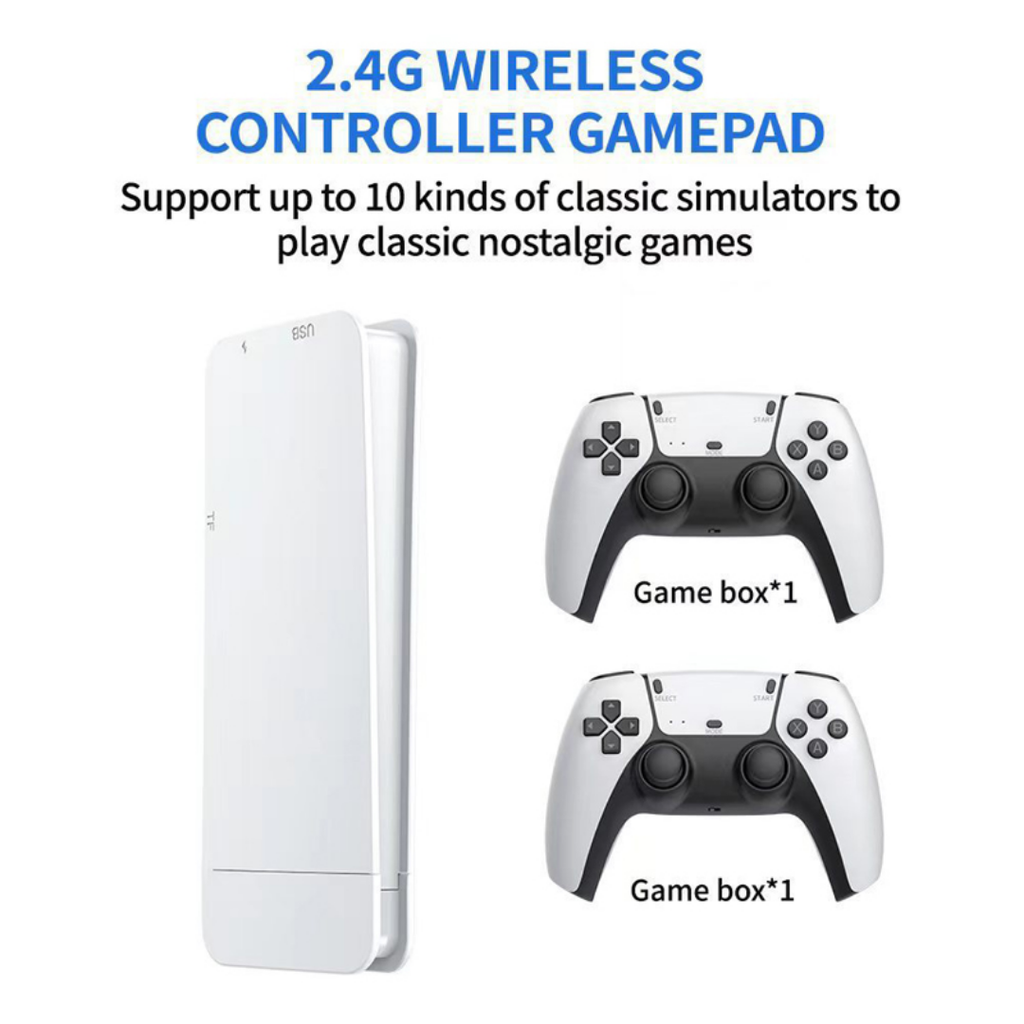 Wodimark 64GB, 20.000+ Oyun - Retro Game ve Stick – Wifi, 2.4ghz Kablosuz Gamepad, Dual Sistem