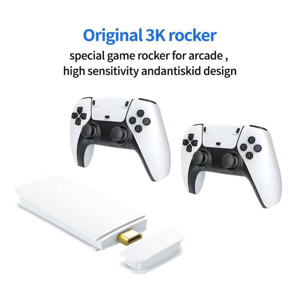 Wodimark 64GB, 20.000+ Oyun - Retro Game ve Stick – Wifi, 2.4ghz Kablosuz Gamepad, Dual Sistem