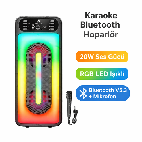 Wodimark RGB Ledli taşınabilir ses sistemi Bluetooth Hoparlör