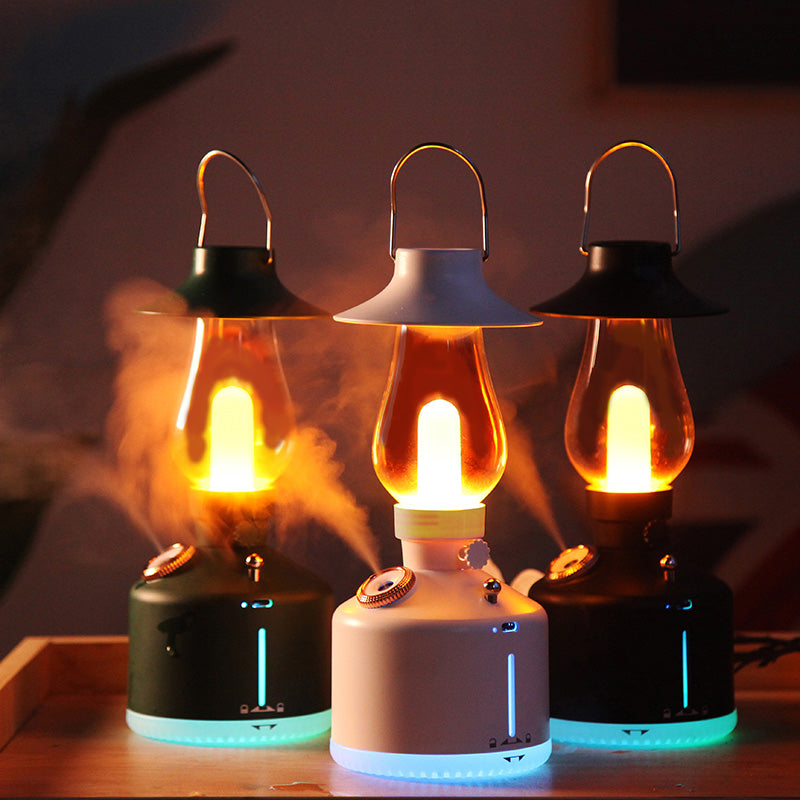 Wodimark Retro Gaz Lambası Görünümlü Şarjlı Hava Nemlendirici | LED Gece Lambası & Aroma Difizör | Sessiz Nano Buhar Teknolojisi