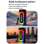 Wodimark RGB Ledli taşınabilir ses sistemi Bluetooth Hoparlör