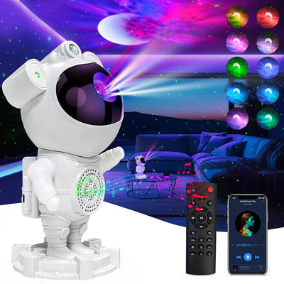 Hoparlörlü Astronot LED Galaxy Projektör: Yıldızlarla Dolu Bir Geceye Yolculuk!