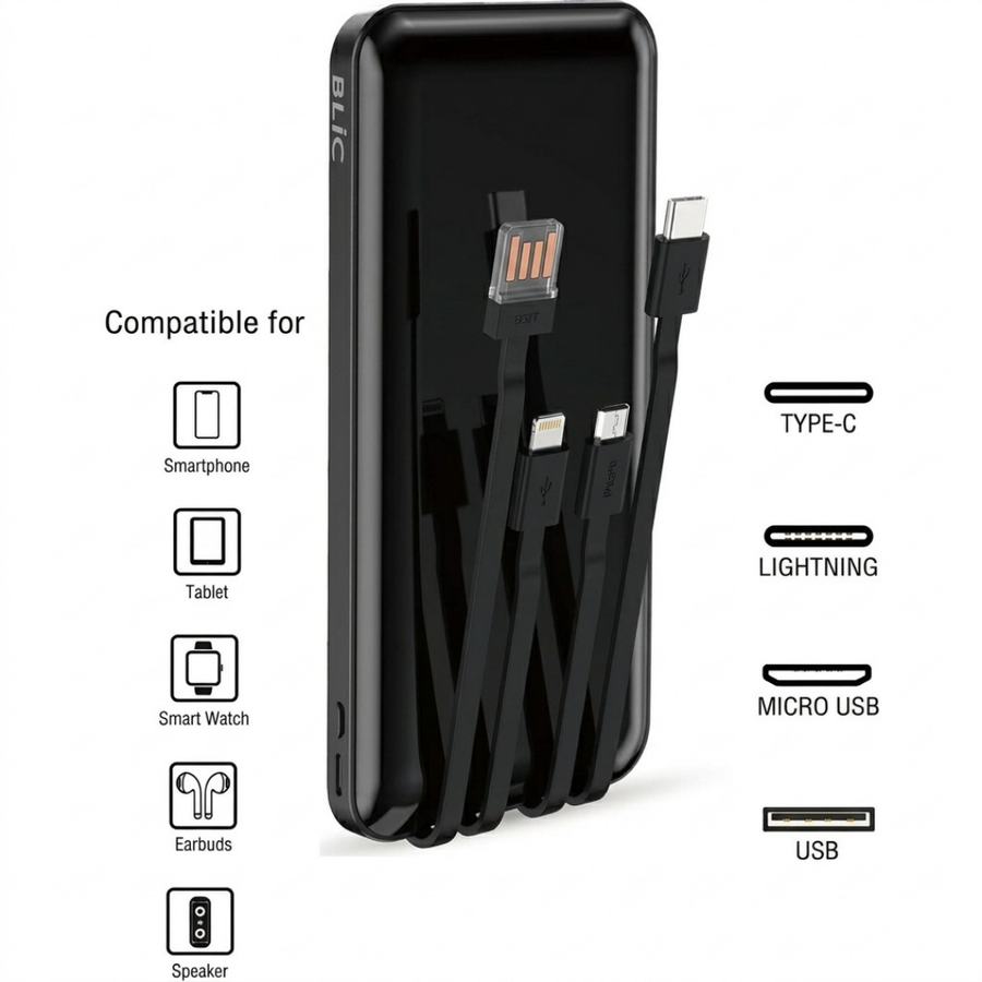 Wodimark 10.000 mAh Dijital Göstergeli Ultra Hızlı PD Powerbank – Çoklu USB Çıkışlı Taşınabilir Şarj Cihazı